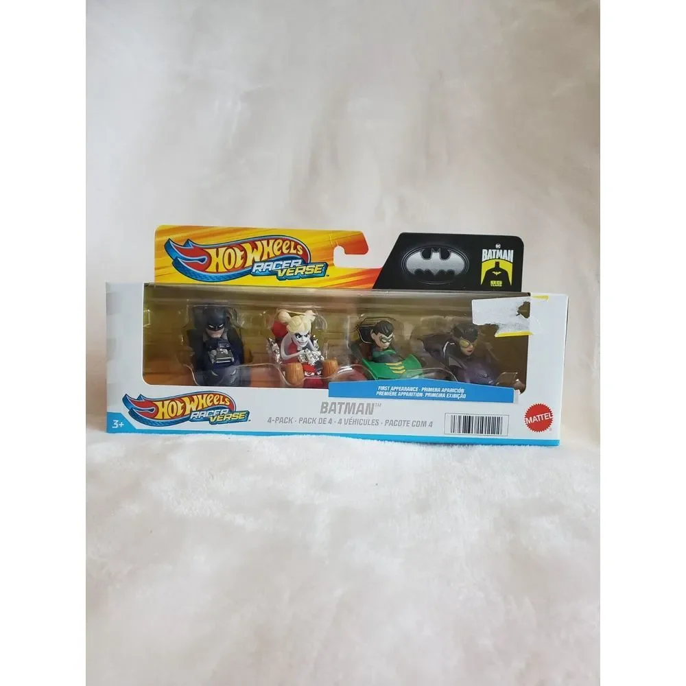 Hot Wheels Racer Verse 2024 Batman 4 Pack Harley Quinn, Cat‎ Woman And Robin